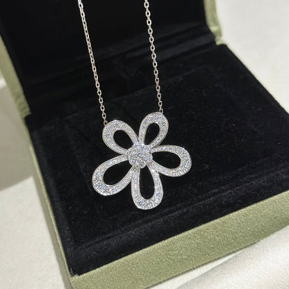 [⭐Renara]FLOWERLACE NECKLACE FULL DIAMONDS