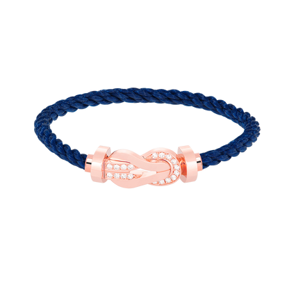 [⭐Renara]CHANCE LARGE 8 FIGURE BUCKLE HALF DIAMOND BRACELET ROSE GOLD