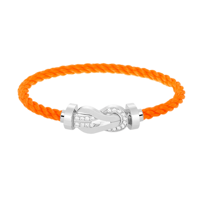 [⭐Renara]CHANCE LARGE 8 FIGURE BUCKLE HALF DIAMOND BRACELET SILVER