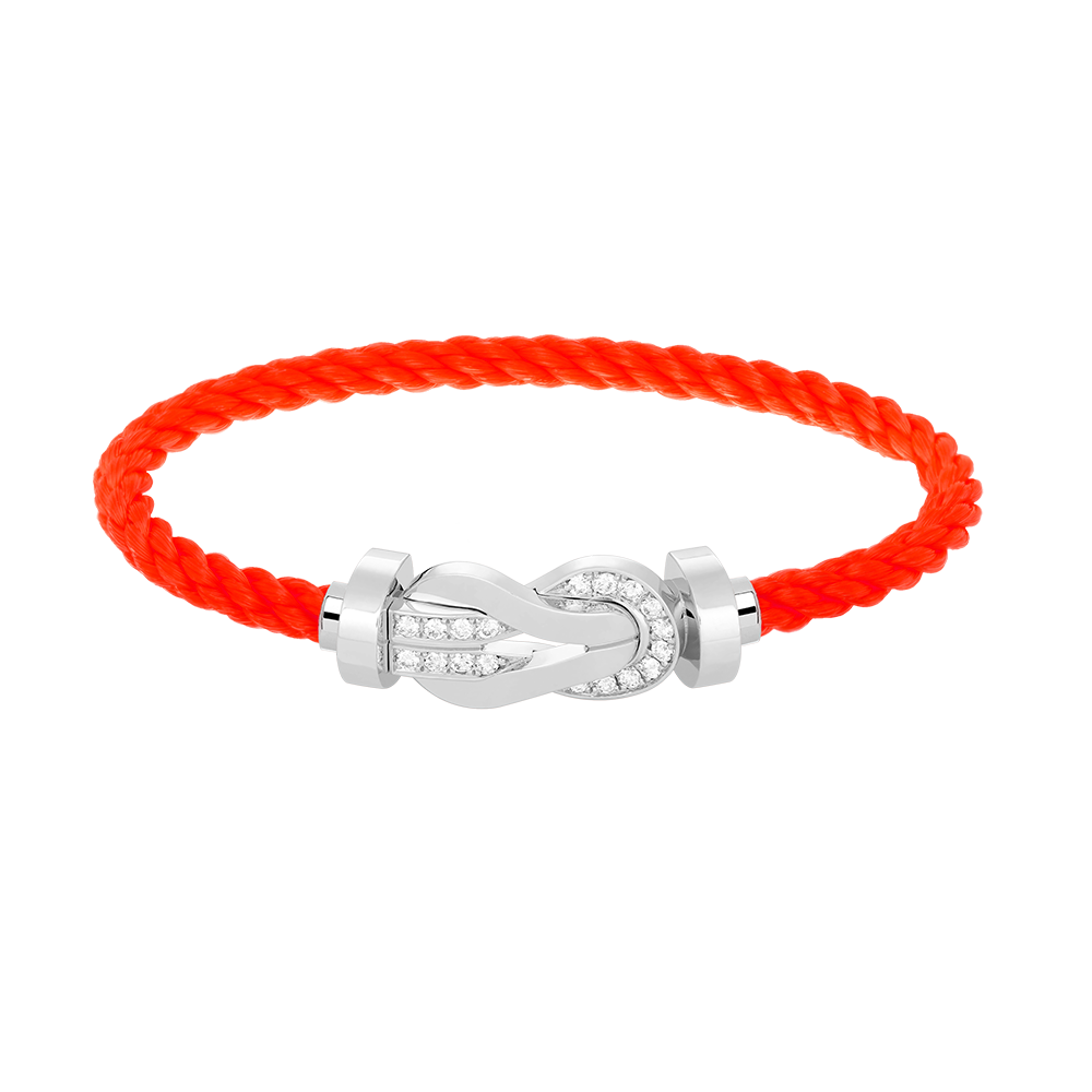 [⭐Renara]CHANCE LARGE 8 FIGURE BUCKLE HALF DIAMOND BRACELET SILVER