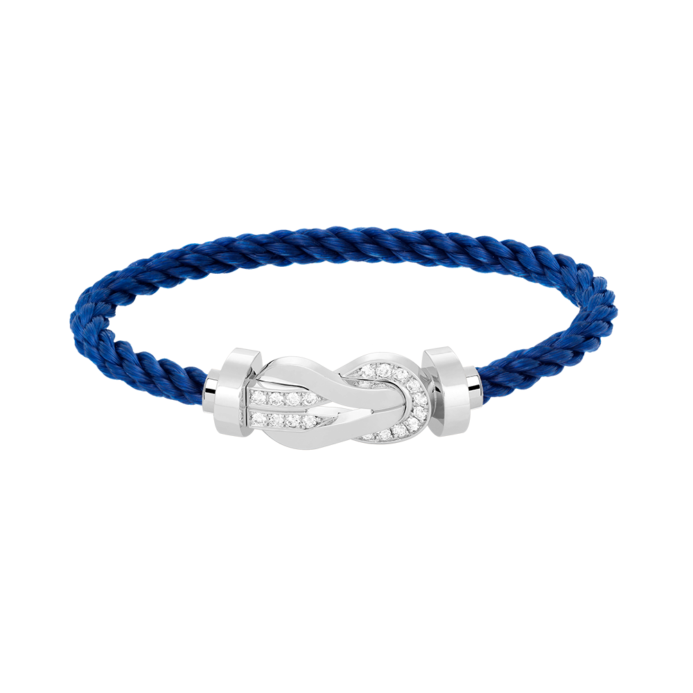 [⭐Renara]CHANCE LARGE 8 FIGURE BUCKLE HALF DIAMOND BRACELET SILVER