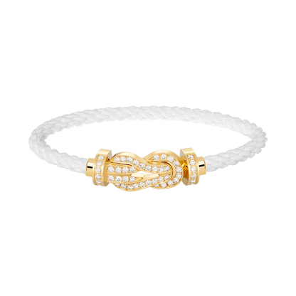 [⭐Renara]CHANCE LARGE 8 FIGURE BUCKLE FULLDIAMOND BRACELET GOLD
