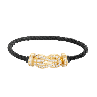 [⭐Renara]CHANCE LARGE 8 FIGURE BUCKLE FULLDIAMOND BRACELET GOLD