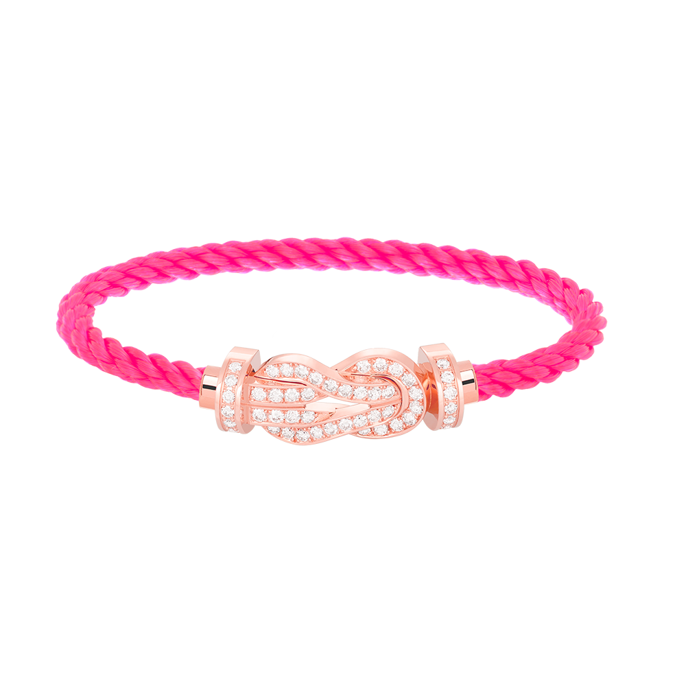 [⭐Renara]CHANCE LARGE 8 FIGURE BUCKLE FULL DIAMOND BRACELET ROSE GOLD