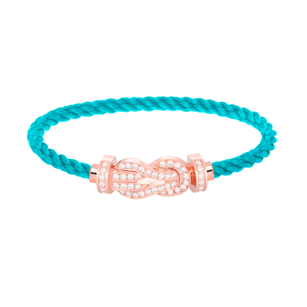 [⭐Renara]CHANCE LARGE 8 FIGURE BUCKLE FULL DIAMOND BRACELET ROSE GOLD