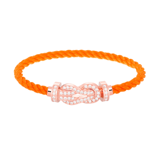[⭐Renara]CHANCE LARGE 8 FIGURE BUCKLE FULL DIAMOND BRACELET ROSE GOLD