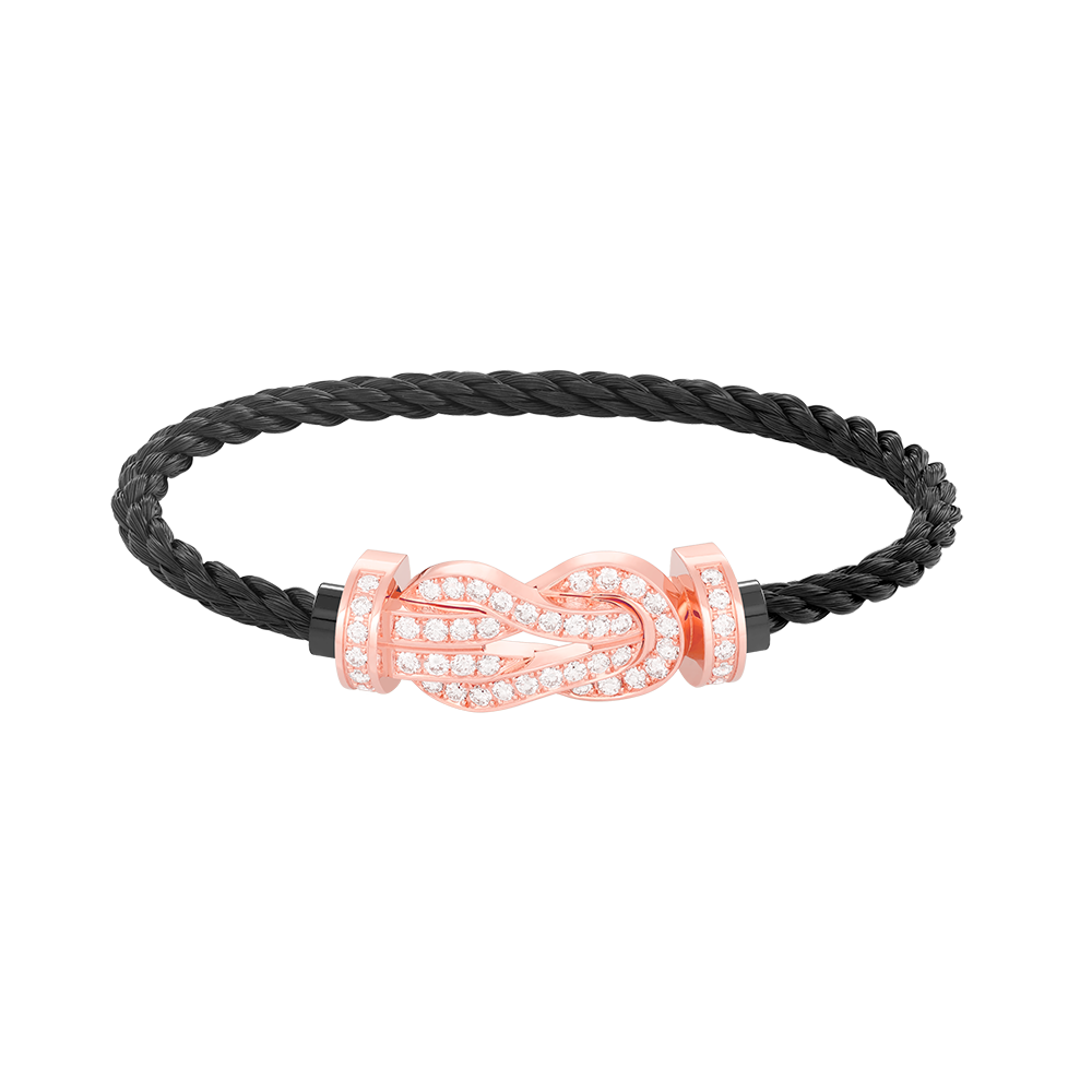 [⭐Renara]CHANCE LARGE 8 FIGURE BUCKLE FULL DIAMOND BRACELET ROSE GOLD