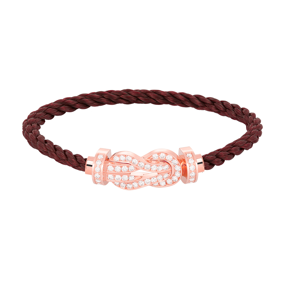 [⭐Renara]CHANCE LARGE 8 FIGURE BUCKLE FULL DIAMOND BRACELET ROSE GOLD