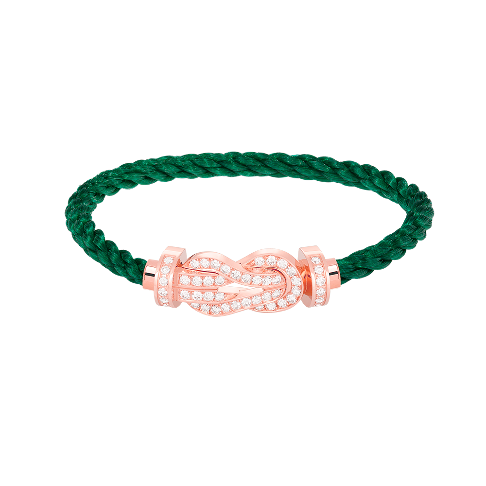[⭐Renara]CHANCE LARGE 8 FIGURE BUCKLE FULL DIAMOND BRACELET ROSE GOLD