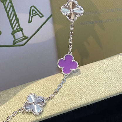 [⭐Renara] CLOVER 5 MOTIF VIOLET BRACELET COLLECTION