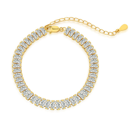 [Lucky Jewelry]Exquisite Emerald Cut Daily Bracelet