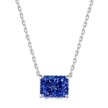 [Lucky Jewelry]Luxurious Square Shape Colorful Necalack
