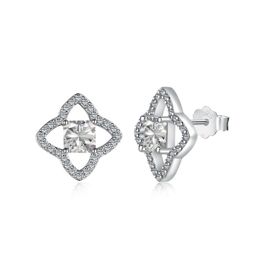 [Lucky Jewelry]Elegant Star Shape Princess Cut Daily Earrings