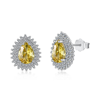 [Lucky Jewelry]Delicate Gorgeous Pear Cut Daily Earrings