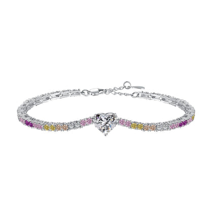 [Lucky Jewelry]Delicate Romantic Heart Shape Lover Bracelet