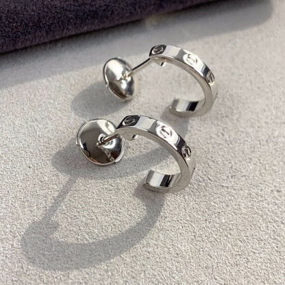 [⭐Renara]LOVE EARRINGS 2.65MM SILVER
