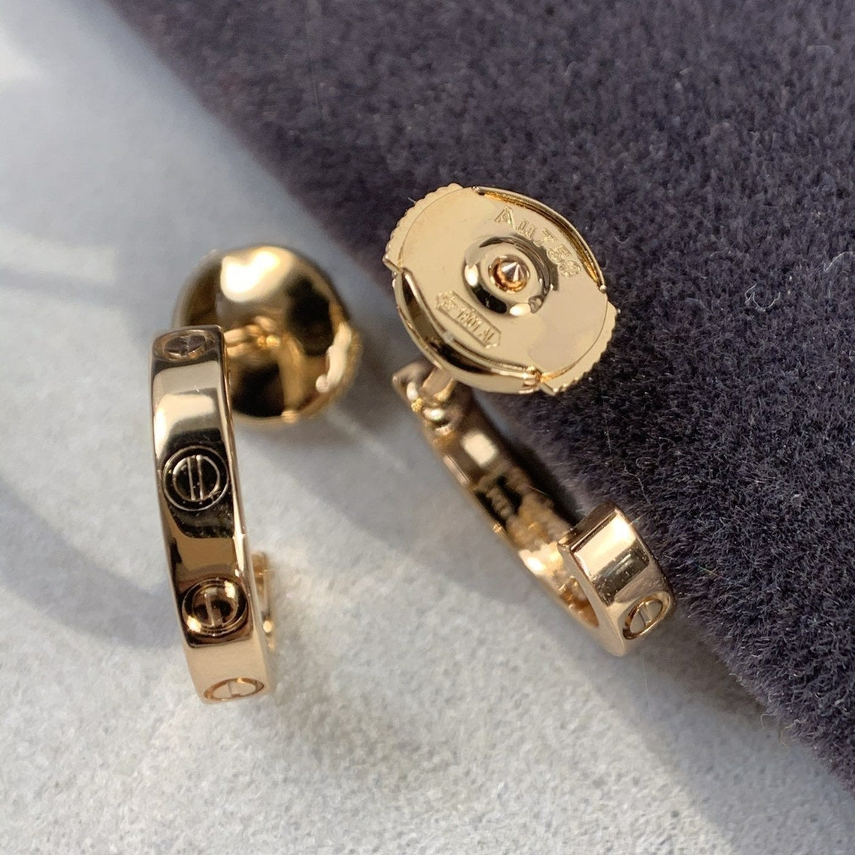 [⭐Renara]LOVE EARRINGS 2.65MM PINK GOLD