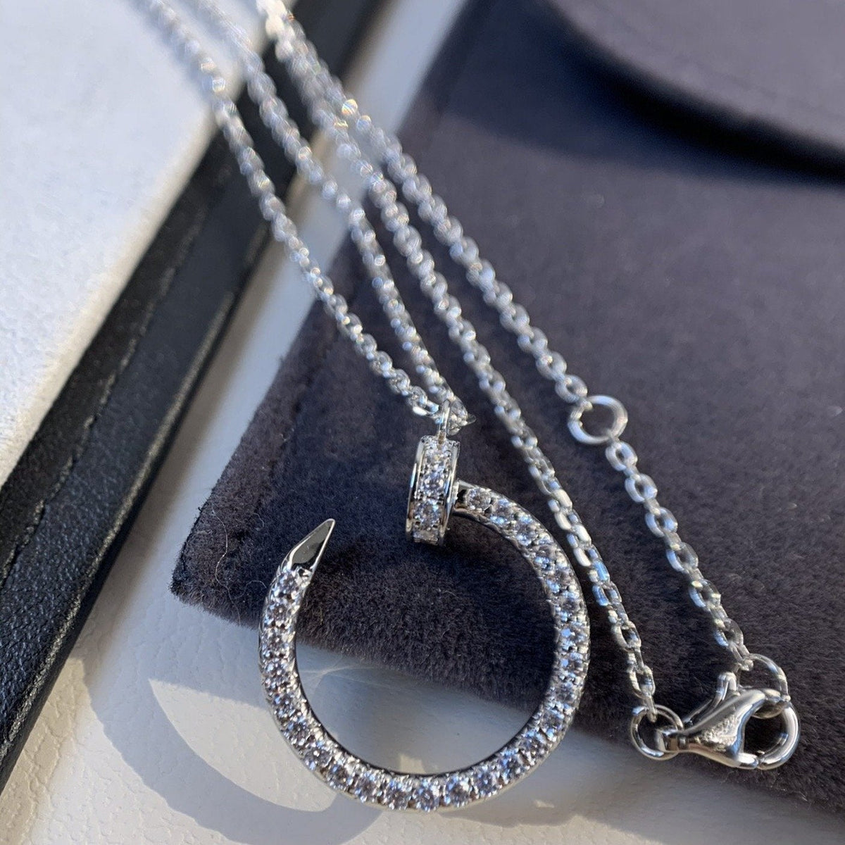 [⭐Renara]JUSTE NECKLACE SILVER DIAMONDS