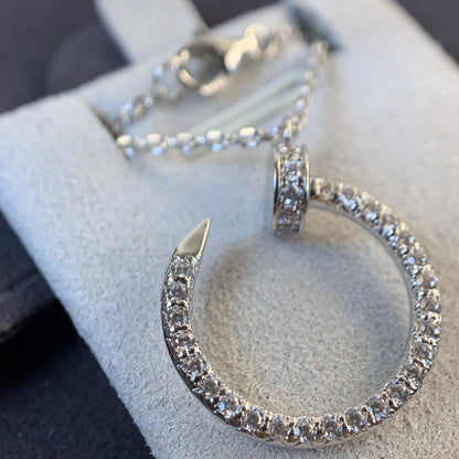 [⭐Renara]JUSTE NECKLACE SILVER DIAMONDS