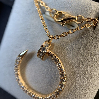 [⭐Renara]JUSTE NECKLACE PINK GOLD DIAMONDS