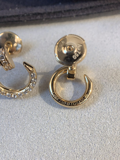 [⭐Renara]JUSTE EARRINGS GOLD DIAMONDS
