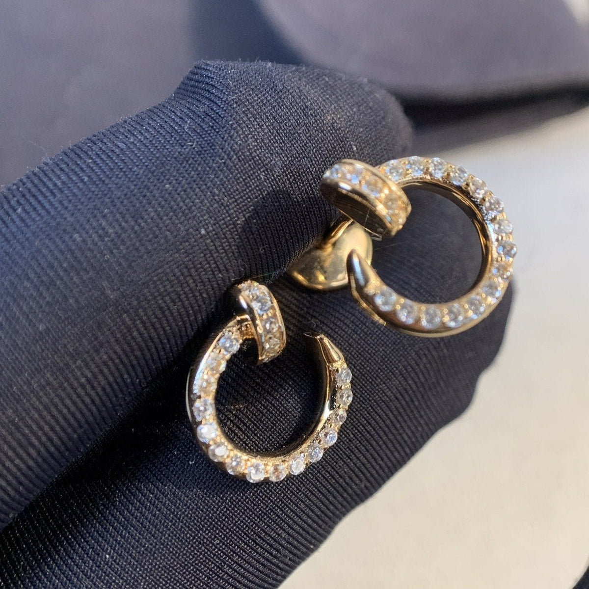[⭐Renara]JUSTE EARRINGS GOLD DIAMONDS
