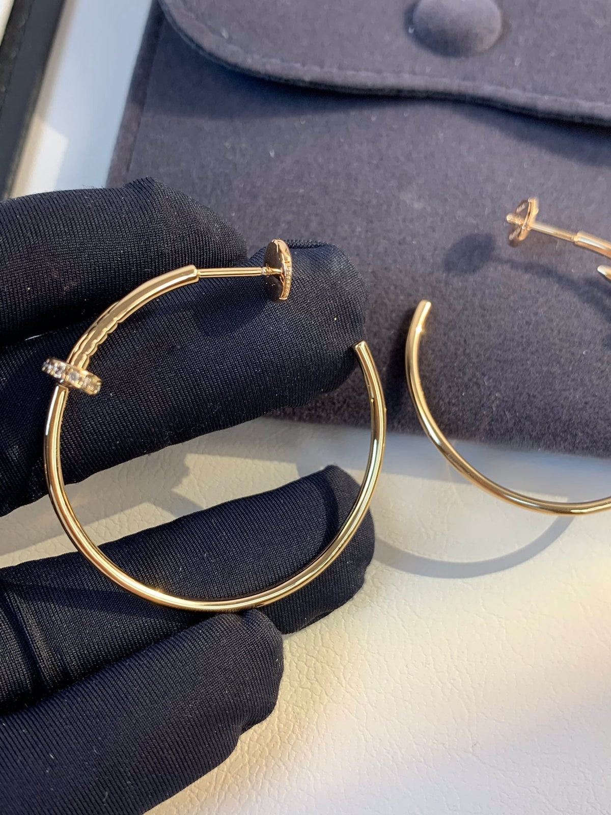 [⭐Renara]JUSTE EARRINGS GOLD DIAMONDS 1.8MM