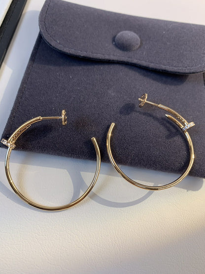 [⭐Renara]JUSTE EARRINGS GOLD DIAMONDS 1.8MM