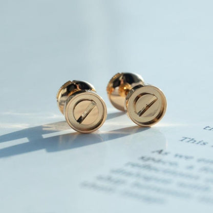 [⭐Renara]LOVE EARRINGS PINK GOLD 10MM
