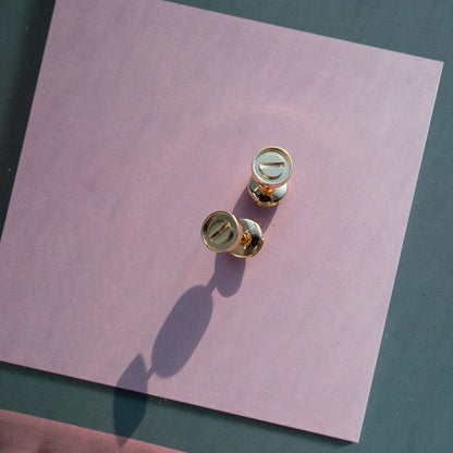 [⭐Renara]LOVE EARRINGS PINK GOLD 10MM