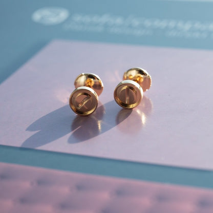 [⭐Renara]LOVE EARRINGS PINK GOLD 10MM