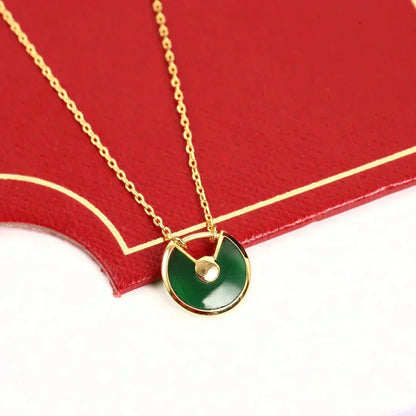 [⭐Renara]AMULETTE GOLD MALACHITE NECKLACE