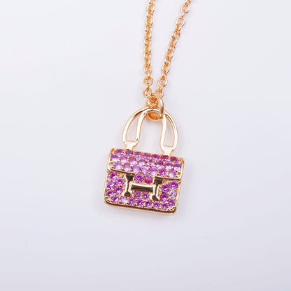 [⭐Renara]CONSTANCE PEDANT PURPLE DIAMOND NECKLACE