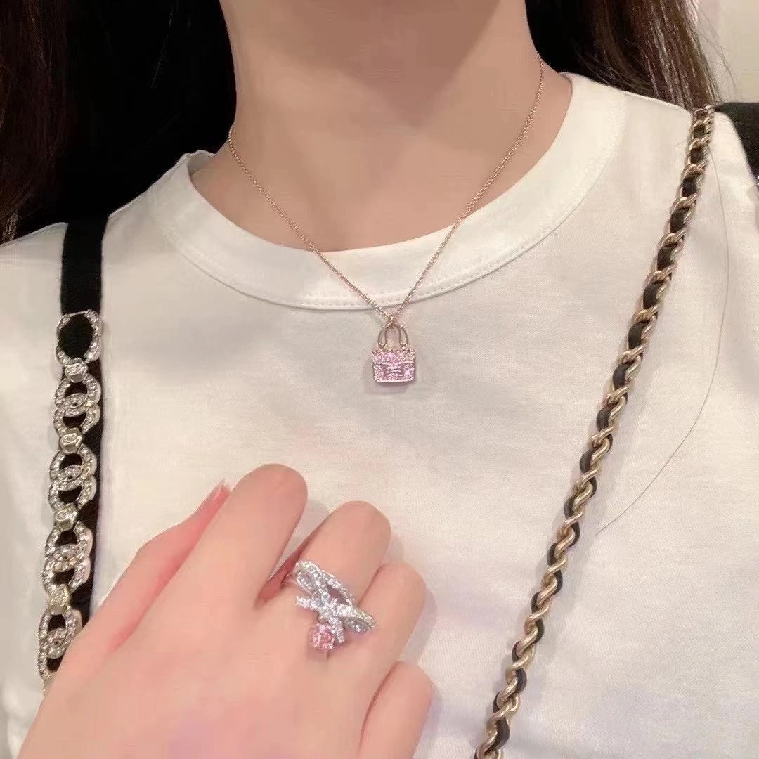 [⭐Renara]CONSTANCE PEDANT PURPLE DIAMOND NECKLACE