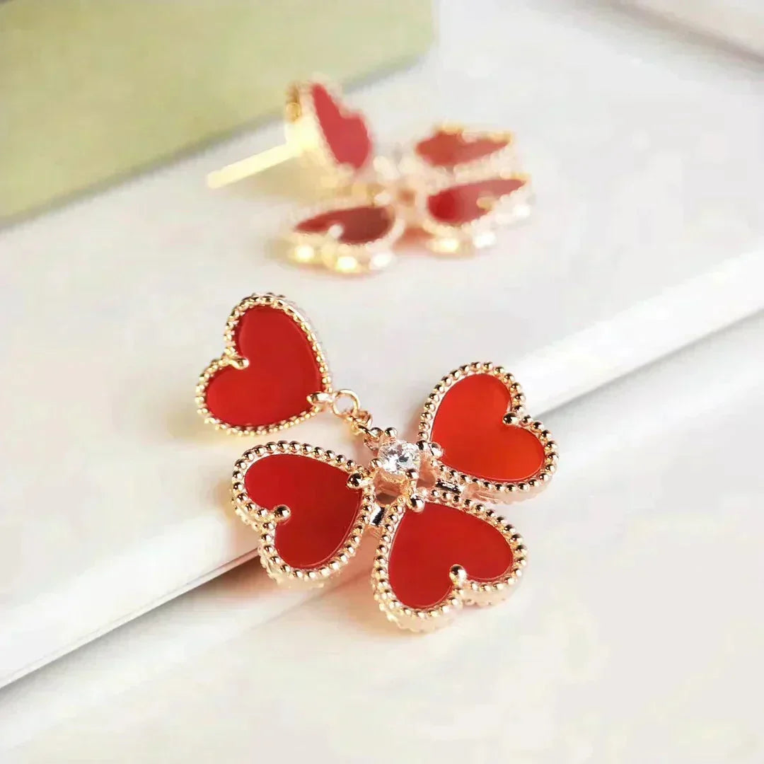 [⭐Renara]SWEET CLOVER CARNELIAN EARRINGS