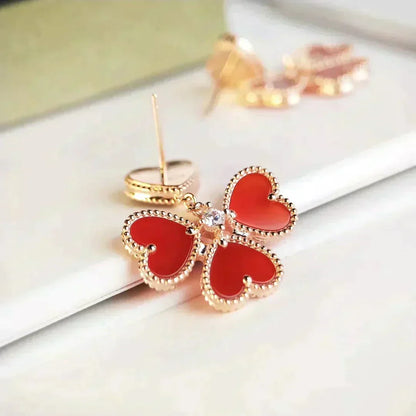 [⭐Renara]SWEET CLOVER CARNELIAN EARRINGS