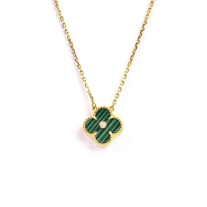 [⭐Renara]CLOVER 15MM DIAMOND TURQUOISE NECKLACE