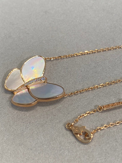 [⭐Renara]BUTTERFLY GOLD MOP DIAMOND NECKLACE