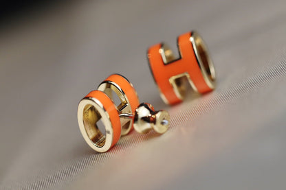 [⭐Renara]MINI POP H EARRINGS ORANGE