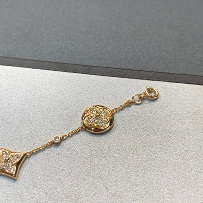 [⭐Renara]STAR AND SUN 4 MOTIFS GOLD DIAMONDS BRACELET