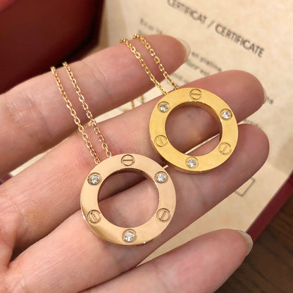 [⭐Renara]LOVE NECKLACE 16MM 3 DIAMONDS