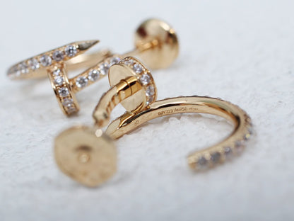 [⭐Renara]JUSTE EARRINGS 12.75MM PINK GOLD DIAMOND