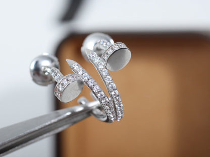 [⭐Renara]JUSTE EARRINGS 12.75MM SILVER DIAMOND