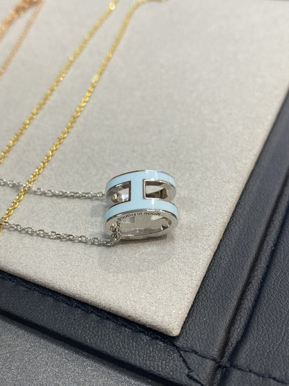 [⭐Renara]POP H LIGHT BLUE NECKLACE