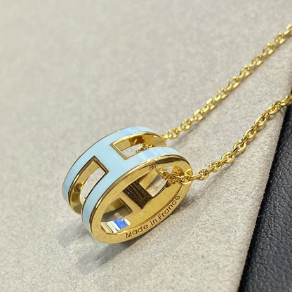 [⭐Renara]POP H LIGHT BLUE NECKLACE