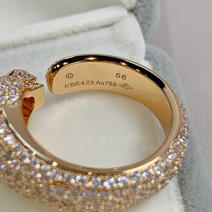 [⭐Renara]PANTHERE PINK GOLD DIAMOND RING