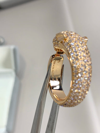 [⭐Renara]PANTHERE PINK GOLD DIAMOND RING