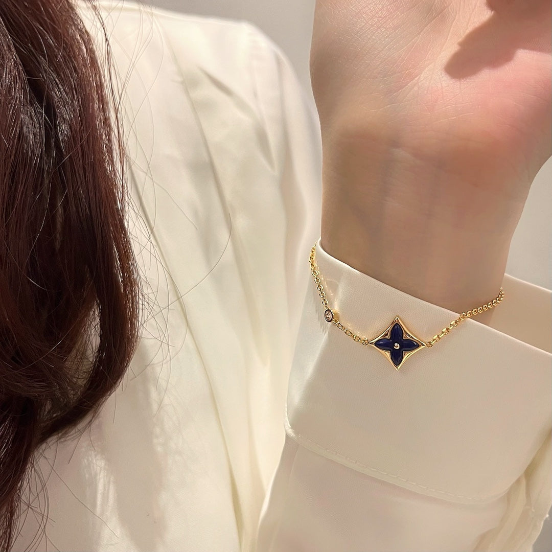 [⭐Renara]COLOR STAR PINK GOLD DIAMOND BRACELET