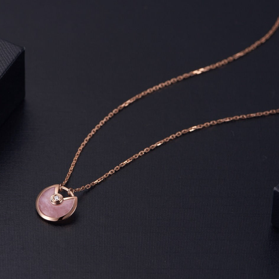 [⭐Renara]AMULETTE ROSE GOLD PINK MOP NECKLACE