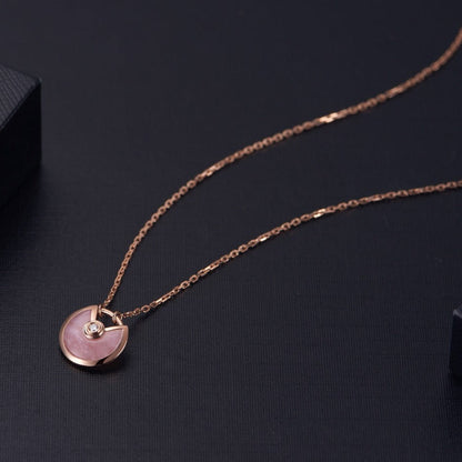 [⭐Renara]AMULETTE ROSE GOLD PINK MOP NECKLACE